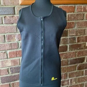 GoWhods‎ black zipper front neoprene heat wetsuit vest